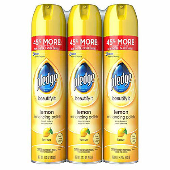 Picture of Pledge Furniture Spray, Lemon (14.2oz., 3pk.)