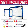 Picture of Franklin Sports Indoor Mini Goal Sports Set - 3 in 1 Kids Indoor Goal Set - Indoor Mini Floor Hockey, Knee Hockey, and Mini Soccer Set for Kids