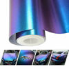 Picture of VINYL FROG Matte Metallic Chameleon Purple-Blue Vehicle Car Vinyl Wrap Stretchable Air Release DIY Decoration 2.95 x 5ft