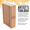 Picture of U.S. Art Supply 4 Drawer Wood Artist Supply Storage Box - Pastels, Pencils, Pens, Markers, Brushes