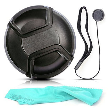 Picture of Front Center Pinch Lens Cap Cover Protector + Cap Keeper + Cleaning Cloth for Canon EF-S 10-22mm f/3.5-4.5 USM Lens