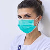 Picture of TCP Global Salon World Safety - Aqua Face Masks 10 Boxes (500 Masks) Breathable Disposable 3-Ply Protective PPE with Nose Clip and Ear Loops