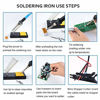 Picture of Soldering Iron, Soldering Iron Kit Electronics, 60W Adjustable Temperature Welding Tool, 5pcs Soldering Iron Tip, Soldering Iron Stand, Desoldering Pump, Tweezers, Solder Wire, Rosin, Carry Bag