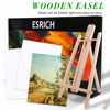 Picture of Acrylic Painting Set with 1 Wooden Easel 3 Canvas Panels30 pcs Nylon Hair Brushes 3 PCS Paint Plates and 2 PCS of 12ml Acrylic Paint in 12 Colors for Acrylic Painting Artist Professional Kit