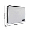 Picture of Expanding File Folder Important Document Organizer Fireproof and Waterproof Document Bag with A4 Size 13 Pockets Zipper Closure Non-Itchy Silicone Coated Portable Filing Wallet Pouch(Silver)