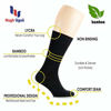 Picture of Hugh Ugoli Women's Bamboo Thin Dress Socks Crew Business Casual, 3 Pairs, Black, Shoe Size: 6-9