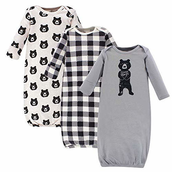 Picture of Yoga Sprout Unisex Baby Cotton Gowns, Bear Hugs, 0-6 Months