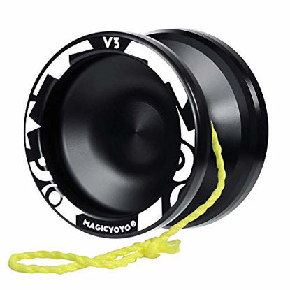 Picture of MAGICYOYO Professional Responsive Yoyo V3, Aluminum Yo Yo for Kids Beginner, Replacement Unresponsive Ball Bearing for Advanced Yoyo Players + Removal Bearing Tool + Bag + 5 Yoyo Strings