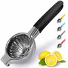 Picture of Zulay Lemon Squeezer Stainless Steel with Premium Heavy Duty Solid Metal Squeezer Bowl and Food Grade Silicone Handles - Large Manual Citrus Press Juicer and Lime Squeezer Stainless Steel (Black)