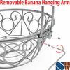 Picture of SimpleHouseware Fruit Basket Bowl with Banana Tree Hanger, Chrome Finish