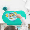 Picture of Food Catching Baby Placemat with Non-Slip, Premium Quality, Food Grade Silicone for Max Hygiene, Unique Raised Edge, Spill Proof Accident Tray, Lightweight and Portable, 6 Colors (Giggle Green)