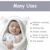 Picture of JAM NATURALS-Cute Bear Organic Newborn Swaddle Wrap- Ideal Baby Registry Gift -Baby Boy Girl Receiving Blanket 3-6M(White, 3-6m)