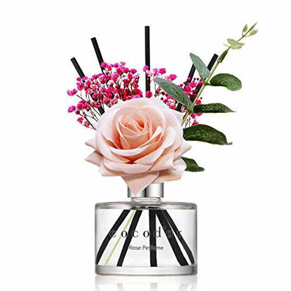 Picture of Cocod'or Rose Flower Reed Diffuser/Rose Perfume / 6.7oz(200ml) / 1 Pack/Reed Diffuser Set, Oil Diffuser & Reed Diffuser Sticks, Home Decor & Office