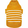 Picture of Blueberry Pet Cozy Soft Chenille Classy Striped Dog Sweater in Mustard, Back Length 14", Pack of 1 Clothes for Dogs