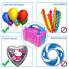 Picture of Electric Balloon Pump, Portable Dual Nozzle Blower Pump/Inflator, ETL Approved, with Balloons, Tying Tool, Flower Clips, Tape Strip, Colored Ribbon, Dot Glues for Party Decoration(Rose Red 110V 600W)