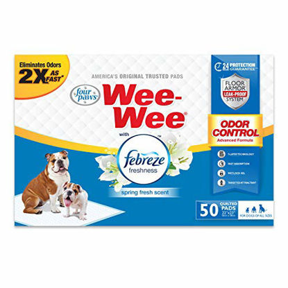 Picture of Wee-Wee Puppy Training Pee Pads 50-Count 22" x 23" Standard Size Pads with Febreze