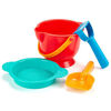 Picture of Hape Beach Basics Sand Toy Set Including Bucket Sifter, Rake, and Shovel Toys, Multicolor