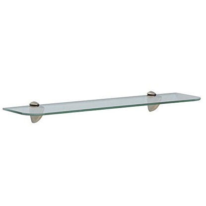 Picture of Shelf-Made KT-0134-624SN Glass Shelf Kit, Satin Nickel, 6-Inch by 24-Inch