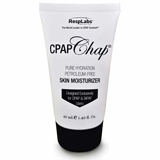 Picture of RespLabs CPAP Chap Face Cream, Petroleum Free and Non-Greasy CPAP Lotion - 40 ml Bottle. Pure Hydration Designed Exclusively for CPAP, BiPAP and PAP Users. Includes CPAP Comfort Hacks E-Book.