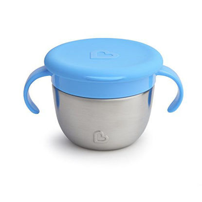 Picture of Munchkin Stainless Steel Snack Catcher with Lid, 9 Ounce, Blue