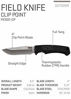 Picture of SOG Survival Knife with Sheath - Field Knife Fixed Blade Knives 4 Inch Tactical Knife and Bushcraft Knife w/Full Tang Hunting Knife Blade (FK1001-CP)