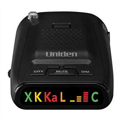 Picture of Uniden DFR1 Long Range Laser and Radar Detection, 360° Protection, City and Highway Modes, Easy-to-Read Color Icon Display with Signal Strength Meter Bars,Black