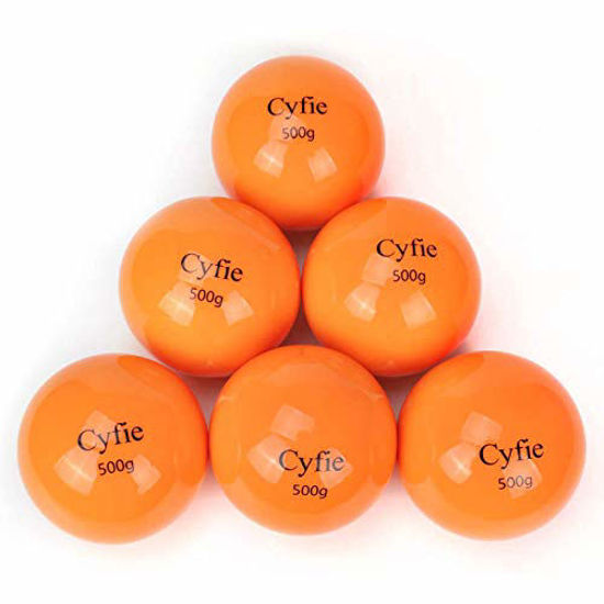 Picture of Cyfie Weighted Hitting Batting Balls, 6 Packs 3.8'' 18Oz Practice Softballs Heavy Balls for Hitting, Batting, Pitching, Strength Muscle Training, Hand-Eye Coordination Promoting