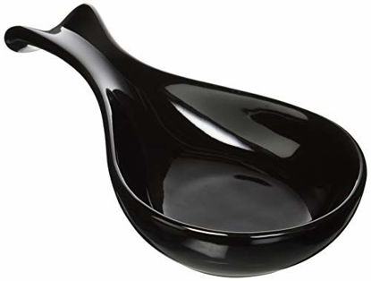 Picture of Home Basics Spoon Rest, 10.50" x 4.37" x 1.50", Black