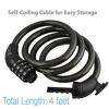 Picture of Lumintrail Bike Cable Lock, Self Coiling 12mm Braided Steel Cable Resettable Combination Cable Lock with Included Mounting Bracket (1-Pack)