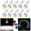 Picture of cciyu 10 Pack Xenon White Car T5 5050 1SMD Wedge LED Light Bulbs 74 17 18 37 70 73 2721 For side markers, running lights, corner & bumper lights, license plate lights, instrument cluster