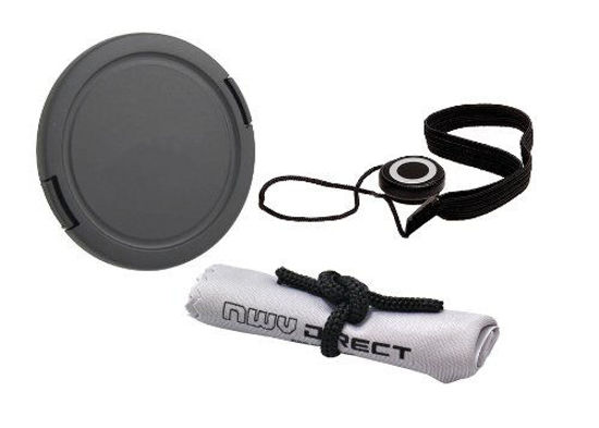 Picture of Lens Cap Side Pinch (62mm) + Lens Cap Holder + Nw Direct Microfiber Cleaning Cloth for Panasonic Lumix DMC-FZ1000