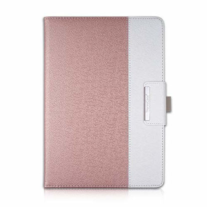 Picture of Thankscase Case for iPad Pro 12.9 2017/2015 Model, Rotating Case Cover, Swivel Case Build-in Pencil Holder, Wallet Pocket, Hand Strap. (Not Fit 2018 All Screen Model)-Rose Gold