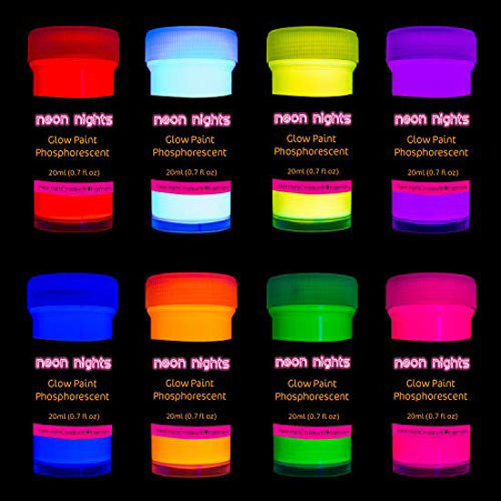 neon nights Glow in The Dark Paint - Pack of 8 India