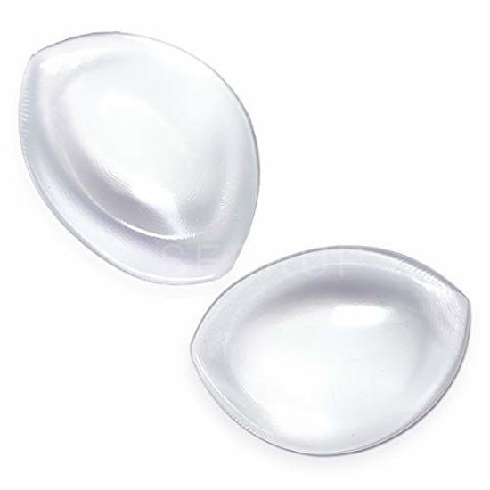 Women Soft Silicone Bra Inserts Breast Chest Enhancer Pads  Push-up/Gathering for A/B/C Cup, Transparent