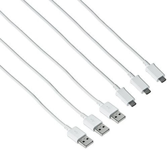 Picture of Samsung OEM 5-Feet Micro USB Data Sync Charging Cables for Galaxy S3/S4, 3-Pack - Non-Retail Packaging - White