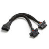 Picture of bbfly-B6 OBD II OBD2 16 Pin Splitter Extension 1x Male and 2X Female Extension Cable Adapter 1FT/30CM