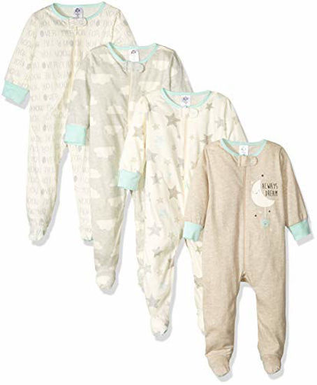 Picture of Gerber Baby 4 Pack Sleep 'N Play Footie, Elephants, 0-3 Months