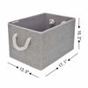 Picture of StorageWorks Cotton Storage Bins with Cotton Rope Handles, Closet Bin, Rectangle, Gray, 3-Pack, Jumbo