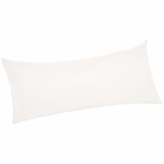 Picture of Amazon Basics Ultra-Soft Cotton Pillow Case - Body Pillow, 55 x 21 Inch, White