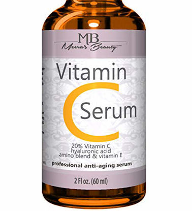 Picture of DOUBLE SIZED (2 oz) PURE VITAMIN C SERUM FOR FACE 20% With Hyaluronic Acid - Anti Wrinkle, Anti Aging, Dark Circles, Age Spots, Vitamin C, Pore Cleanser, Acne Scars, Organic Vegan Ingredients