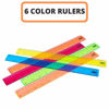 Picture of Mr. Pen- Rulers, Rulers 12 Inch, 6 Pack, Assorted Colors, Kids Ruler for School, Rulers for Kids, Ruler with Centimeters and Inches, Plastic Rulers, Kids Ruler, School Ruler, Standard Ruler, Clear