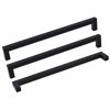 Picture of 5Pack Goldenwarm Black Square Bar Cabinet Pull Drawer Handle Stainless Steel Modern Hardware for Kitchen and Bathroom Cabinets Cupboard,Center to Center 10in(256mm) Black Handles for Cabinets