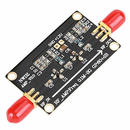 Picture of RF Wideband Amplifier, LNA 0.1M-2G Gain 60dB Two-Stage Broadband High Gain Low Noise Amplification Module Receiver