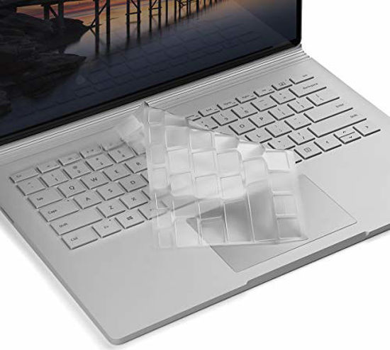 Picture of Premium Ultra Thin Keyboard Cover for Microsoft Surface Laptop 2 2018, Surface Laptop 2017, Surface Book 3/2/1 13.5 and 15 inch, Surface Laptop Accessories(NOT Fit for Surface Laptop 3), US Layout