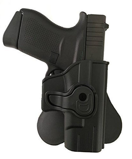 Picture of Bama Belts and Leathers Quick Release Polymer Holster fits Glock 19 (Gen 1 2 3 4) Paddle Adjustable Right Hand