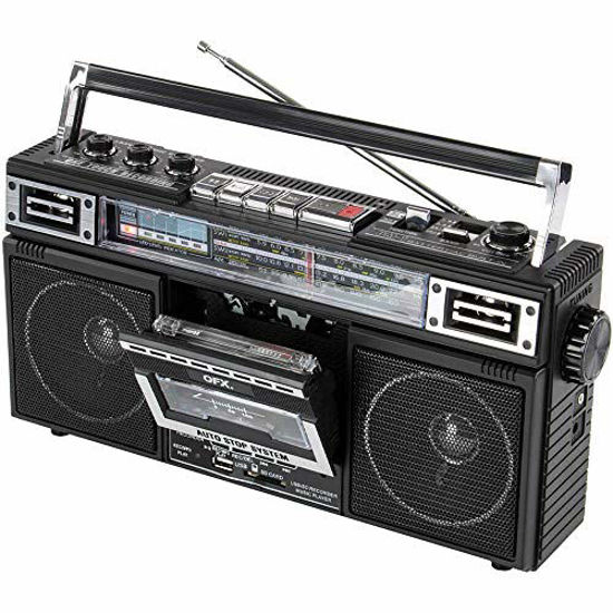 Getuscart Qfx J 220bt Rerun X Cassette Player Boombox With 4 Band Radio Mp3 Converter And 9029