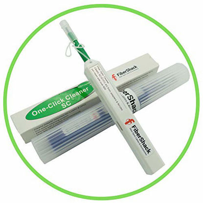 Picture of FiberShack - Fiber Optic Cleaner Pen - Site Proven SC Fiber Cleaner - 800+ Use One Click Fiber Cleaner (FC, SC/APC, ST, SC)
