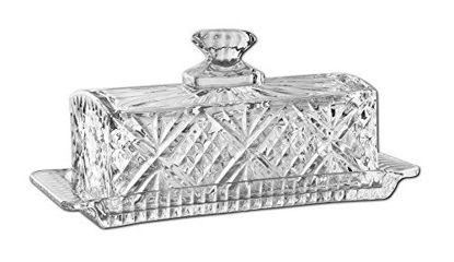 Picture of James Scott Crystal Butter Dish with Handled Lid