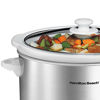 Picture of Hamilton Beach 4-Quart Slow Cooker with Dishwasher-Safe Stoneware Crock & Lid, Stainless Steel (33140V)