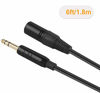 Picture of CableCreation 6 Feet TRS 6.35mm (1/4 Inch) Male to XLR Male Cable, Black